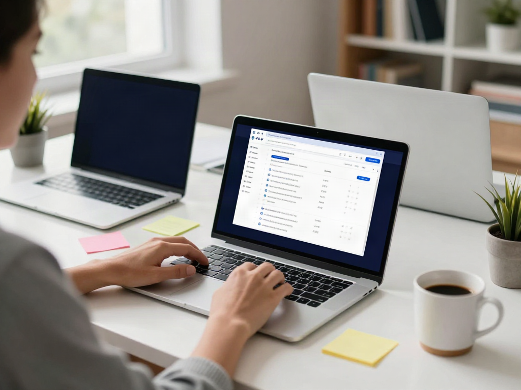 주소모음 user efficiently navigating a digital workspace with organized website links in 2026.