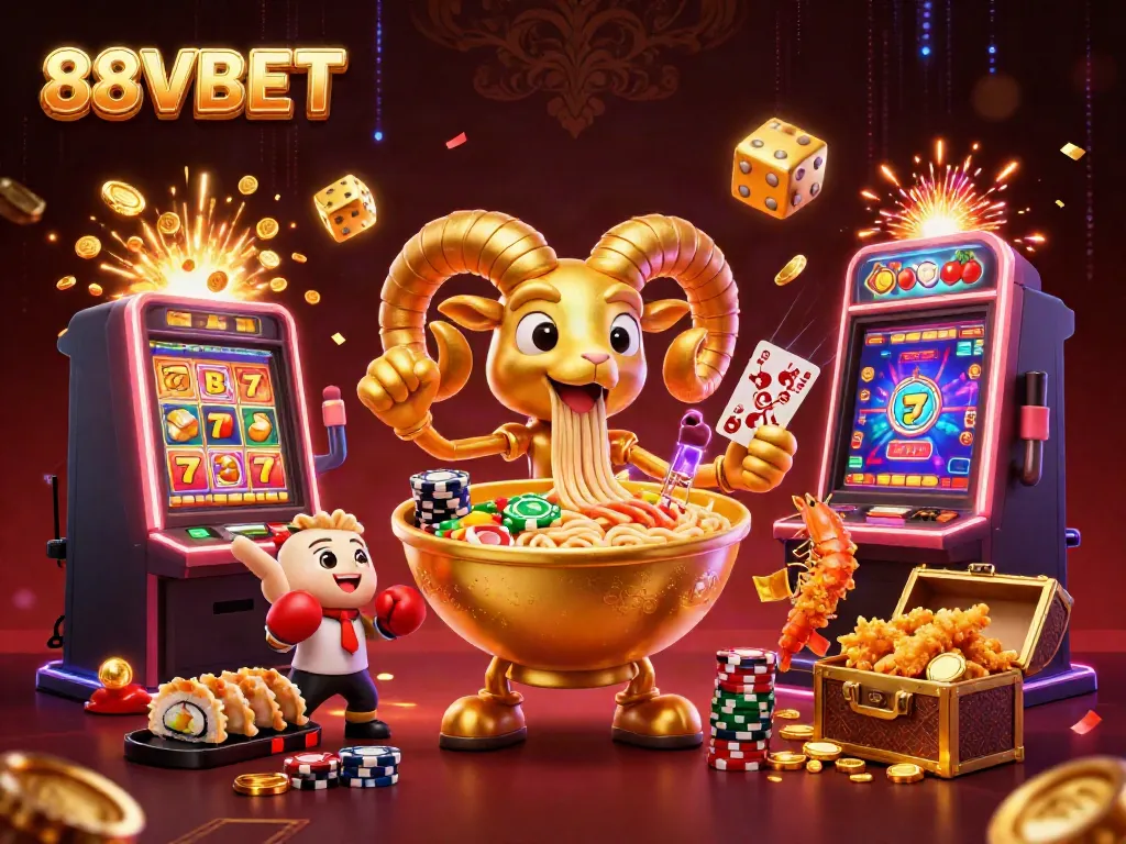Experience the thrilling gameplay at 88VBET with a vibrant casino scene filled with exciting characters and dynamic game elements.
